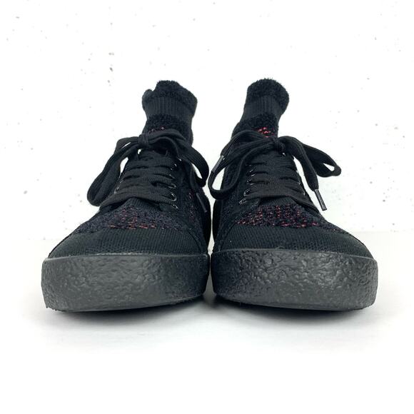 ASH Womens Ninja Sock Trainers Cashmere Tweed Knit Red Black Suede Trim Size 40 - Picture 7 of 11